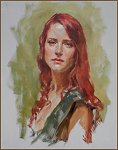 Oil Portrait of a beautiful Irish Woman, by Igor Babailov