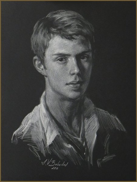 Portrait of Nikita Babailov, the artist's son