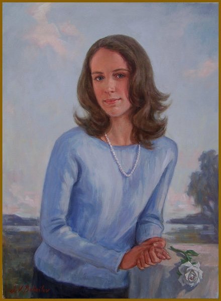 Portrait of Colleen Boyle, by Igor Babailov, Oil portraits of Women