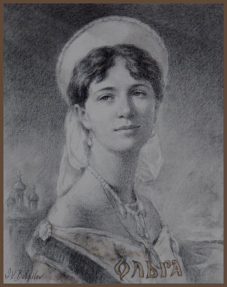 Portrait of Olga Romanova, Grand Duchess of Russia, portrait by Igor Babailov